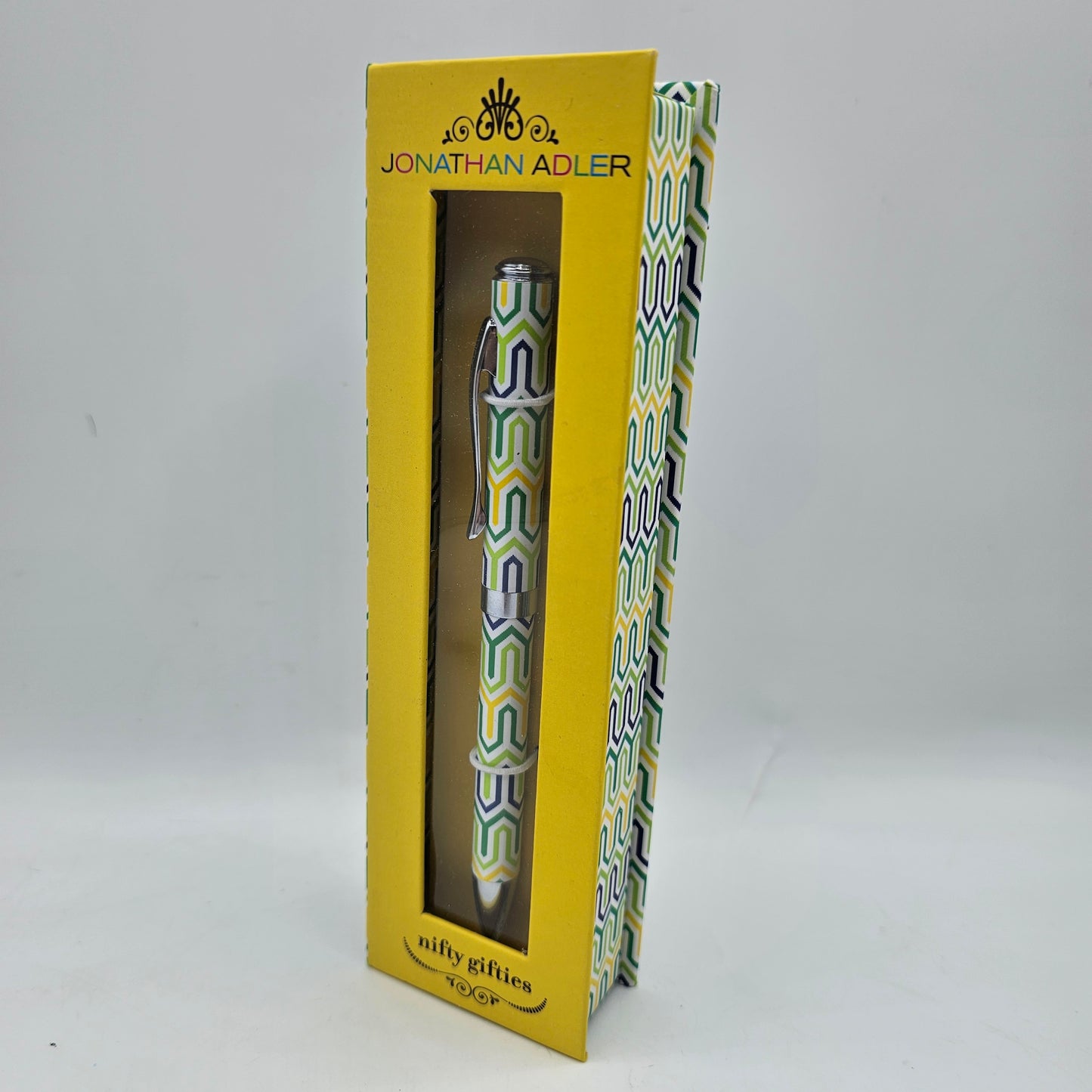 Jonathan Adler Nifty Gifties Ball Point Pen in Box ( black ink - takes standard refills)