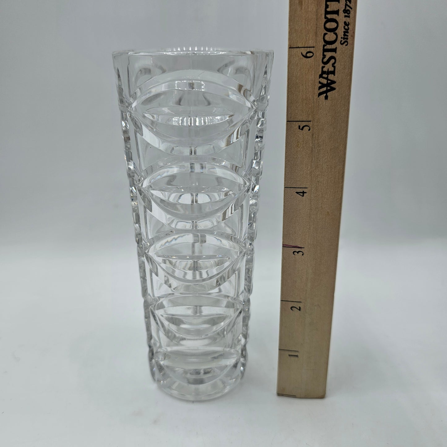 Vintage Cut Lead Crystal Bud Vase