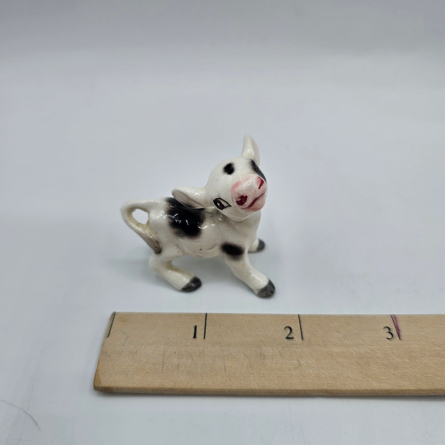 Miniature Calf Cow Porcelain Figurine