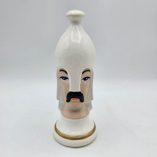 Vintage Duncan Ceramic Mold Chess Piece - Hand Painted White Pawn