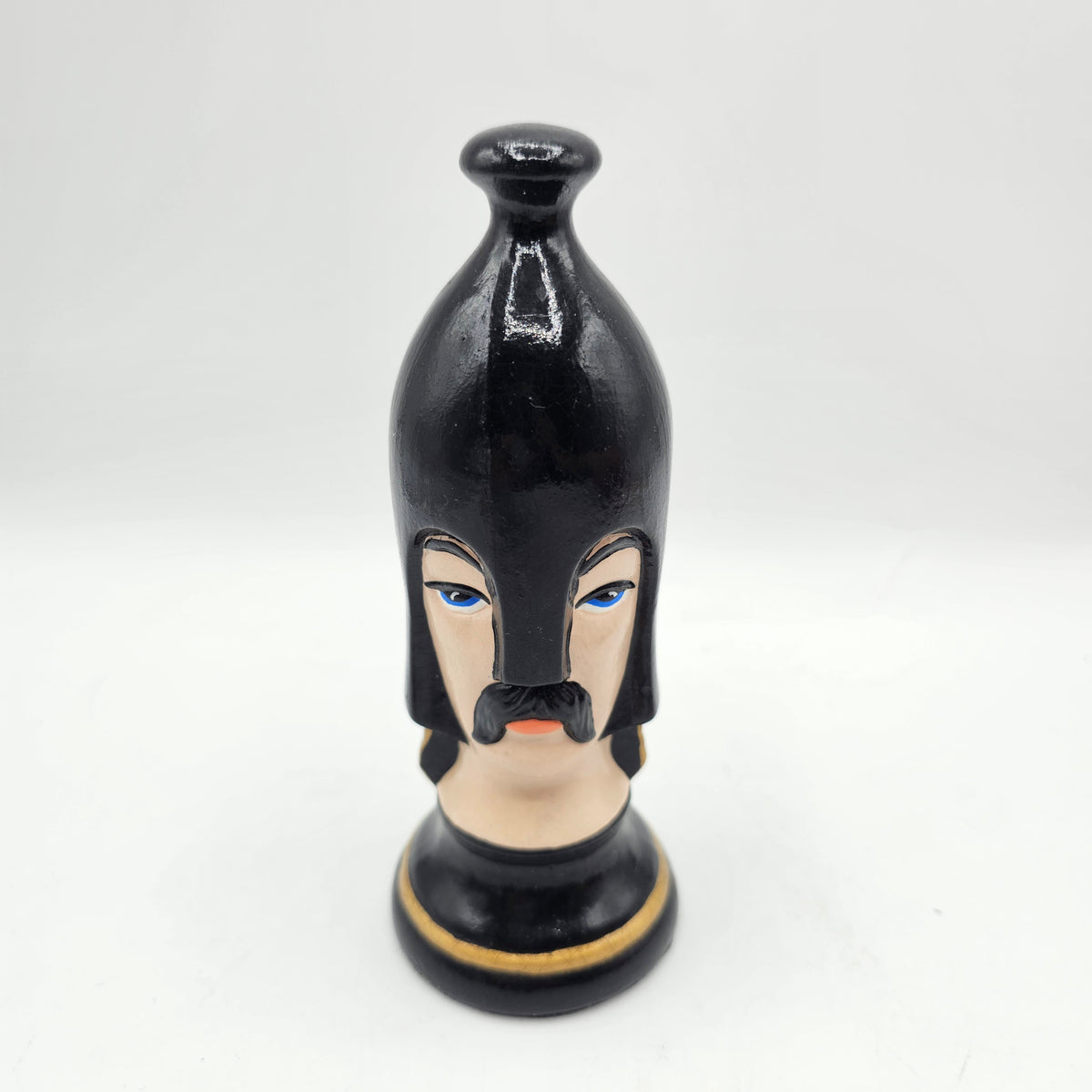 Vintage Duncan Ceramic Mold Chess Piece - Hand Painted Black Pawn