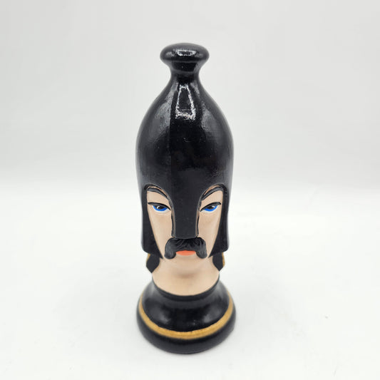 Vintage Duncan Ceramic Mold Chess Piece - Hand Painted Black Pawn