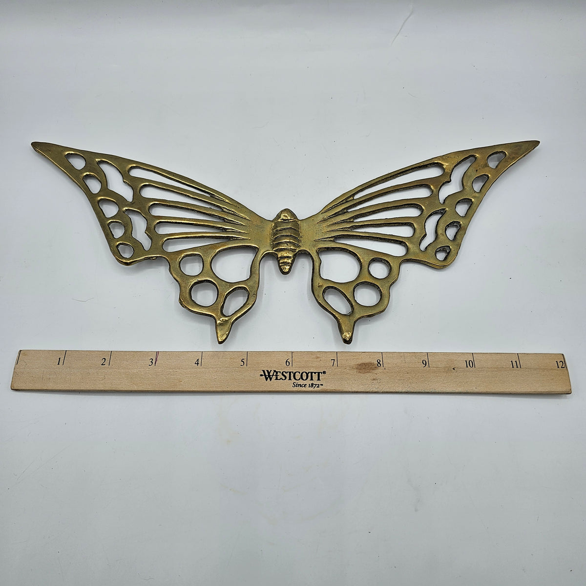 Vintage Brass Butterfly Wall Hanging