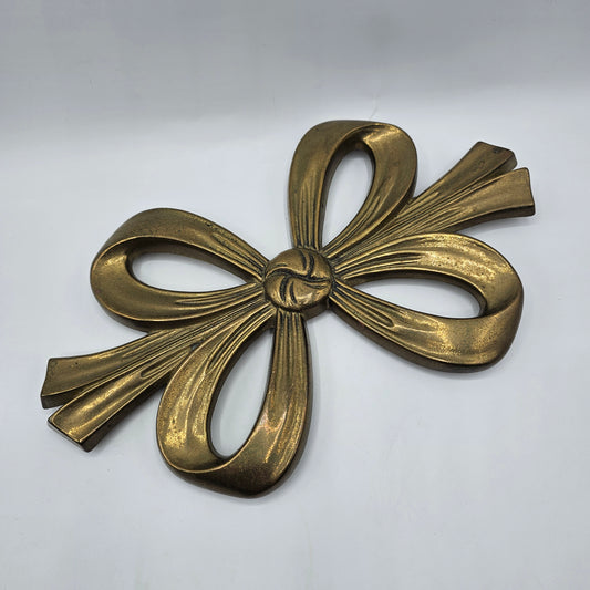 Vintage Brass Bow Trivet Hot Plate