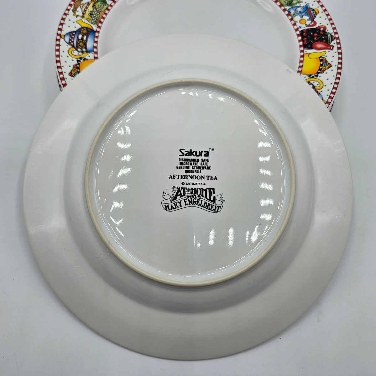 Mary Englebreit Teapot Salad Plates by Sakura - 8" - Set of 4