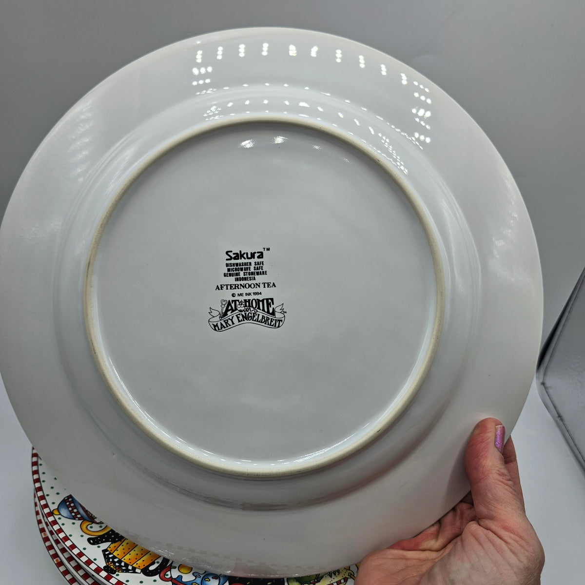 Mary Englebreit Teapot Dinner Plates by Sakura - 10.75"- Set of 4