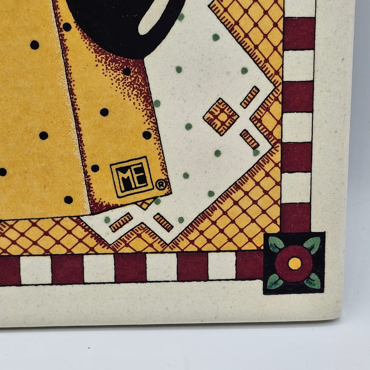 Mary Englebreit Tile Wall Decor (water damage to cardboard backer)