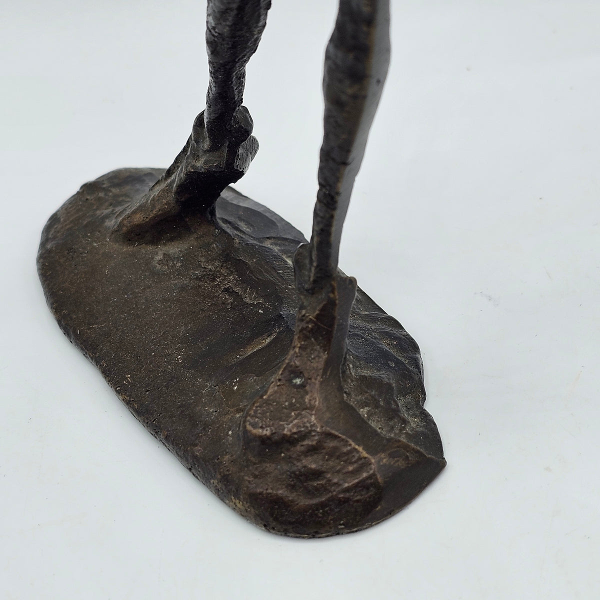 Vintage Alberto Giacometti Brutalist Style Bronze Golfer Sculpture 1960's