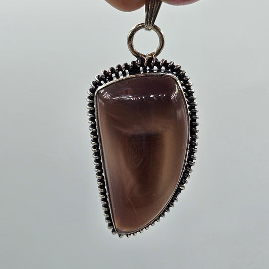 Banded Agate Polished Stone Cabochon Pendant