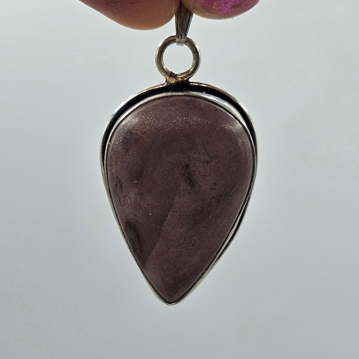 Banded Agate Polished Stone Cabochon Pendant