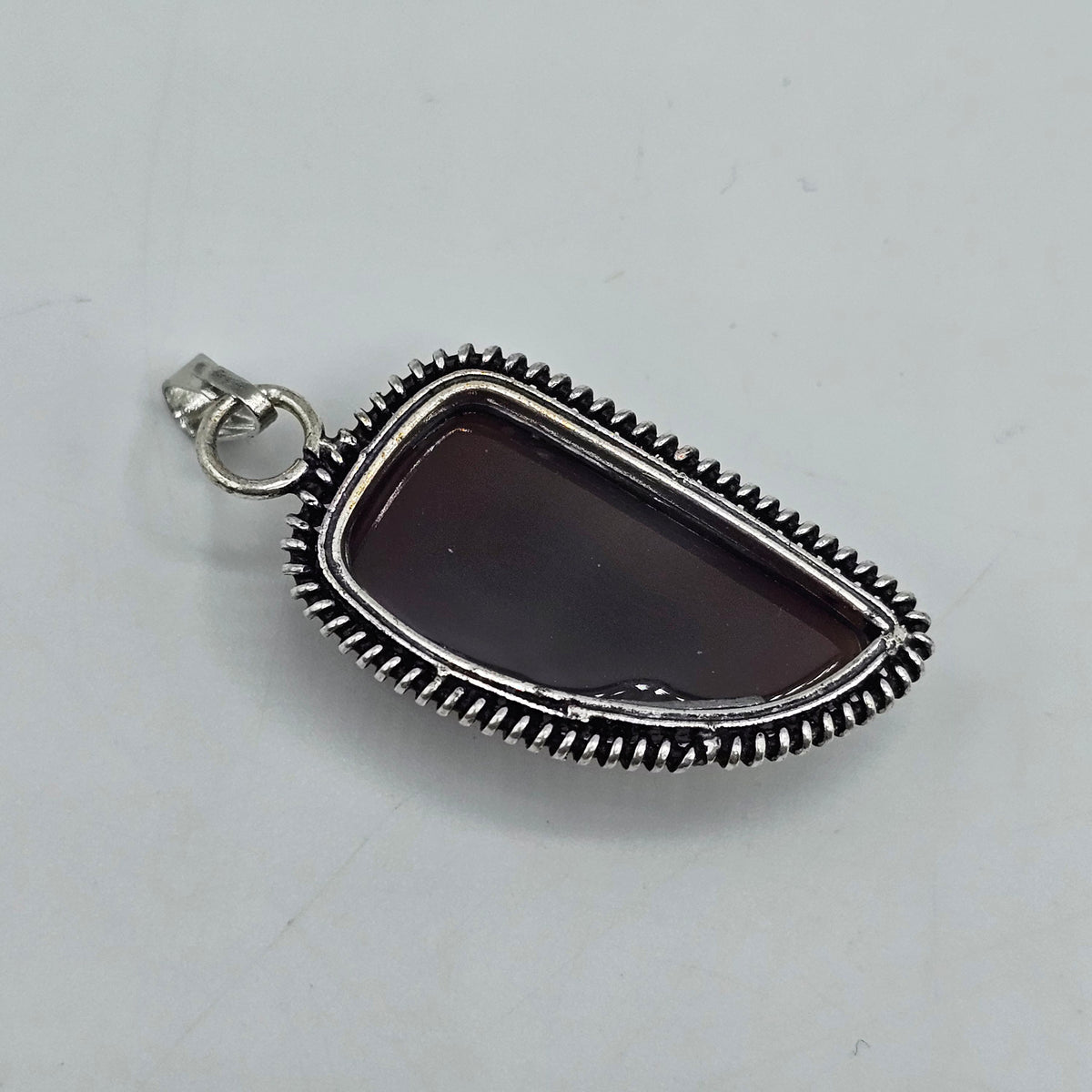 Banded Agate Polished Stone Cabochon Pendant