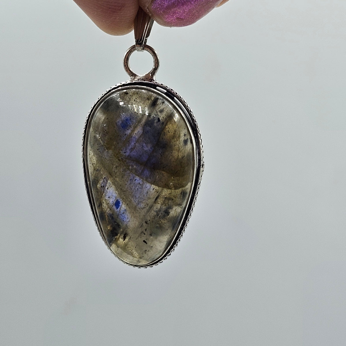 Labradorite Polished Cabochon Pendant