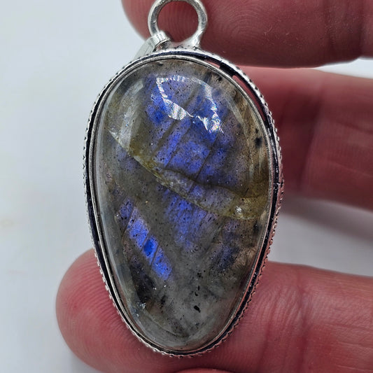 Labradorite Polished Cabochon Pendant