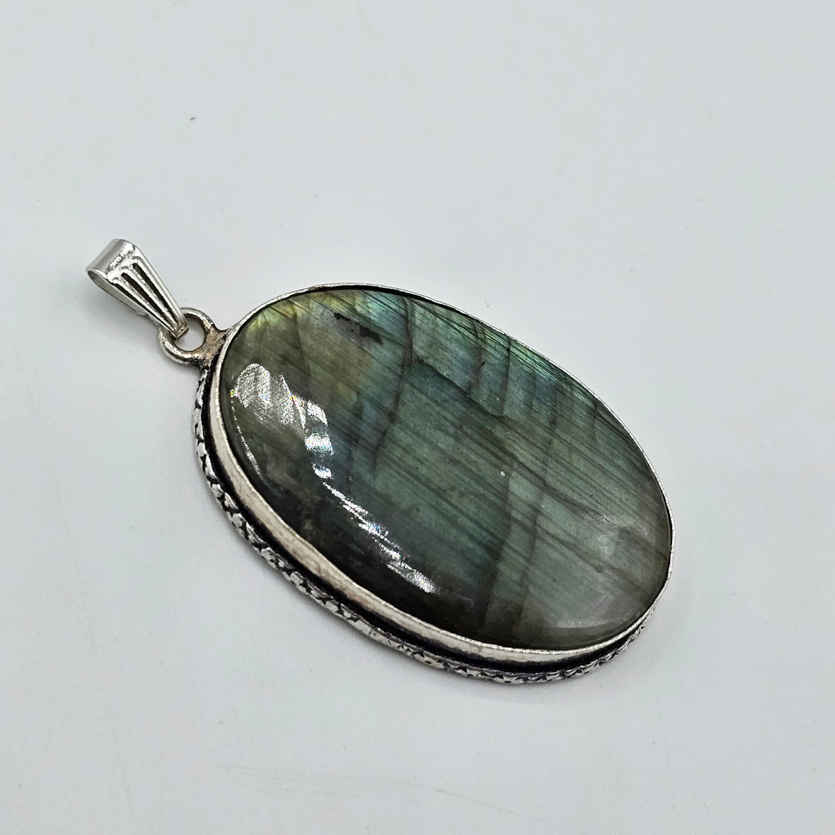 Labradorite Polished Cabochon Pendant