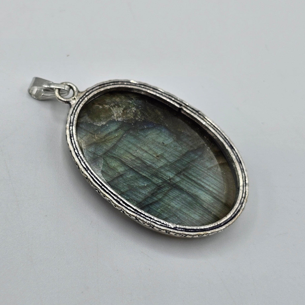 Labradorite Polished Cabochon Pendant