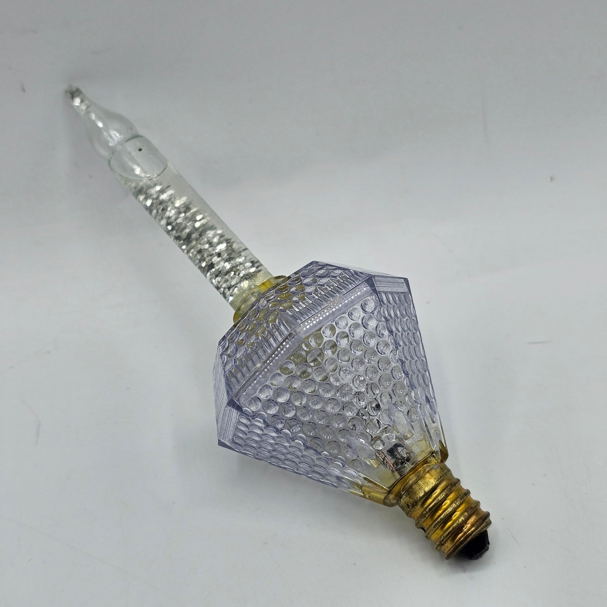 Vintage C7 Silver Glitter Bubble Light Bulb - tested and working