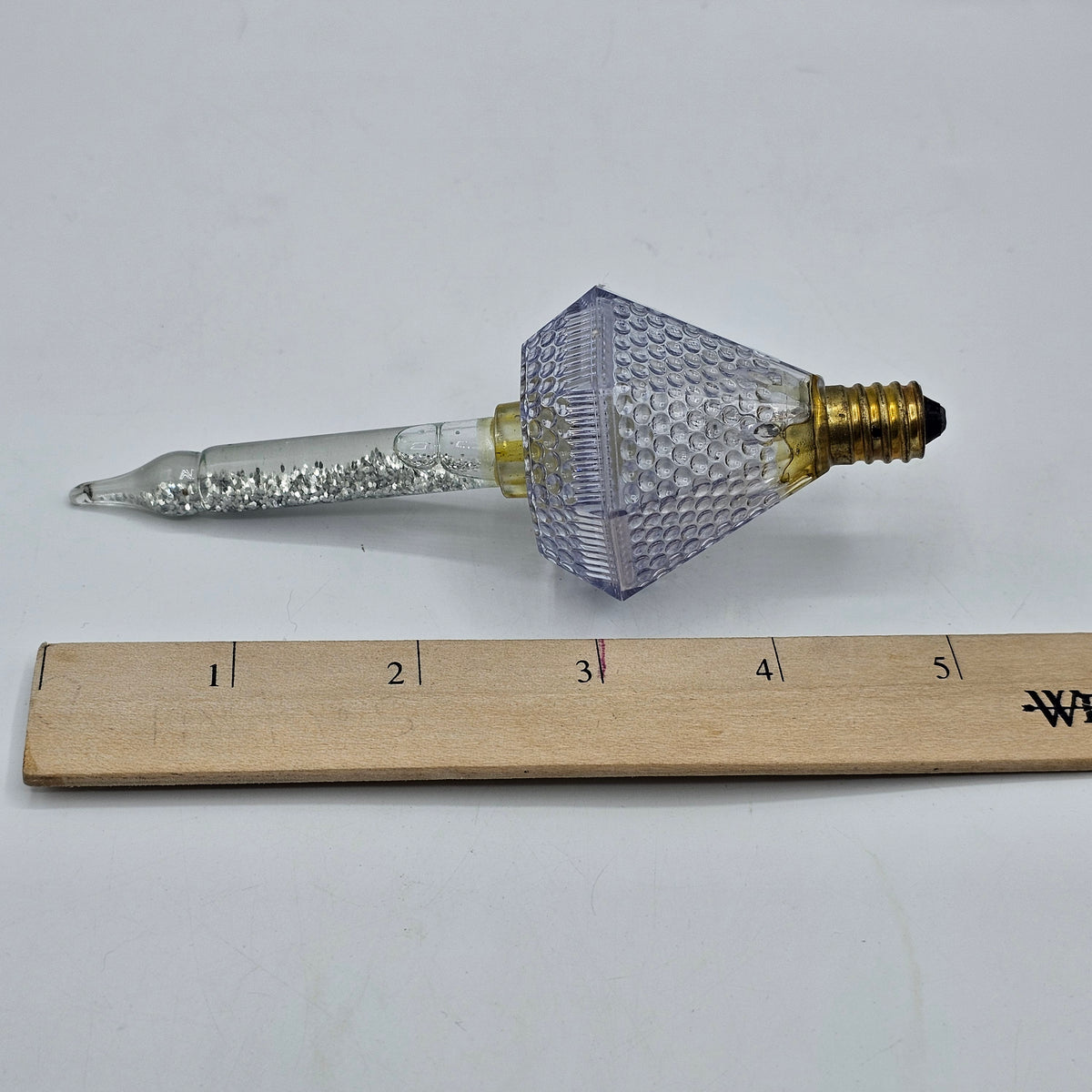 Vintage C7 Silver Glitter Bubble Light Bulb - tested and working
