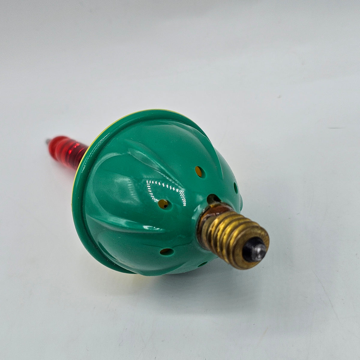 Vintage C7 Red Glitter Bubble Light Bulb - tested and working