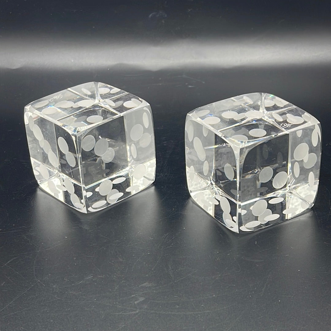 Oleg Cassini Signed Dice - Set of 2