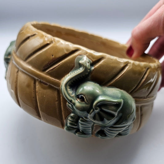 Vintage Asian Elephant Planter