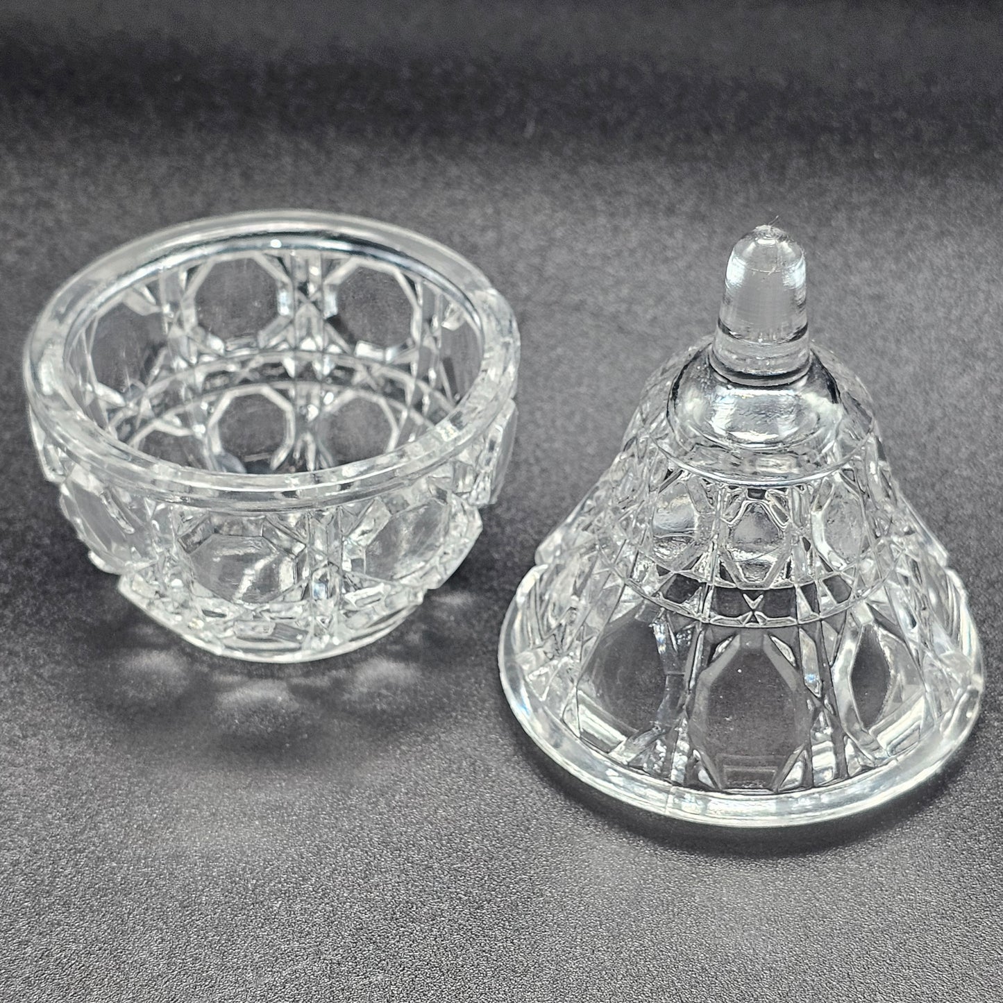 Vintage Crystal Pear Lidded Candy or Trinket Dish