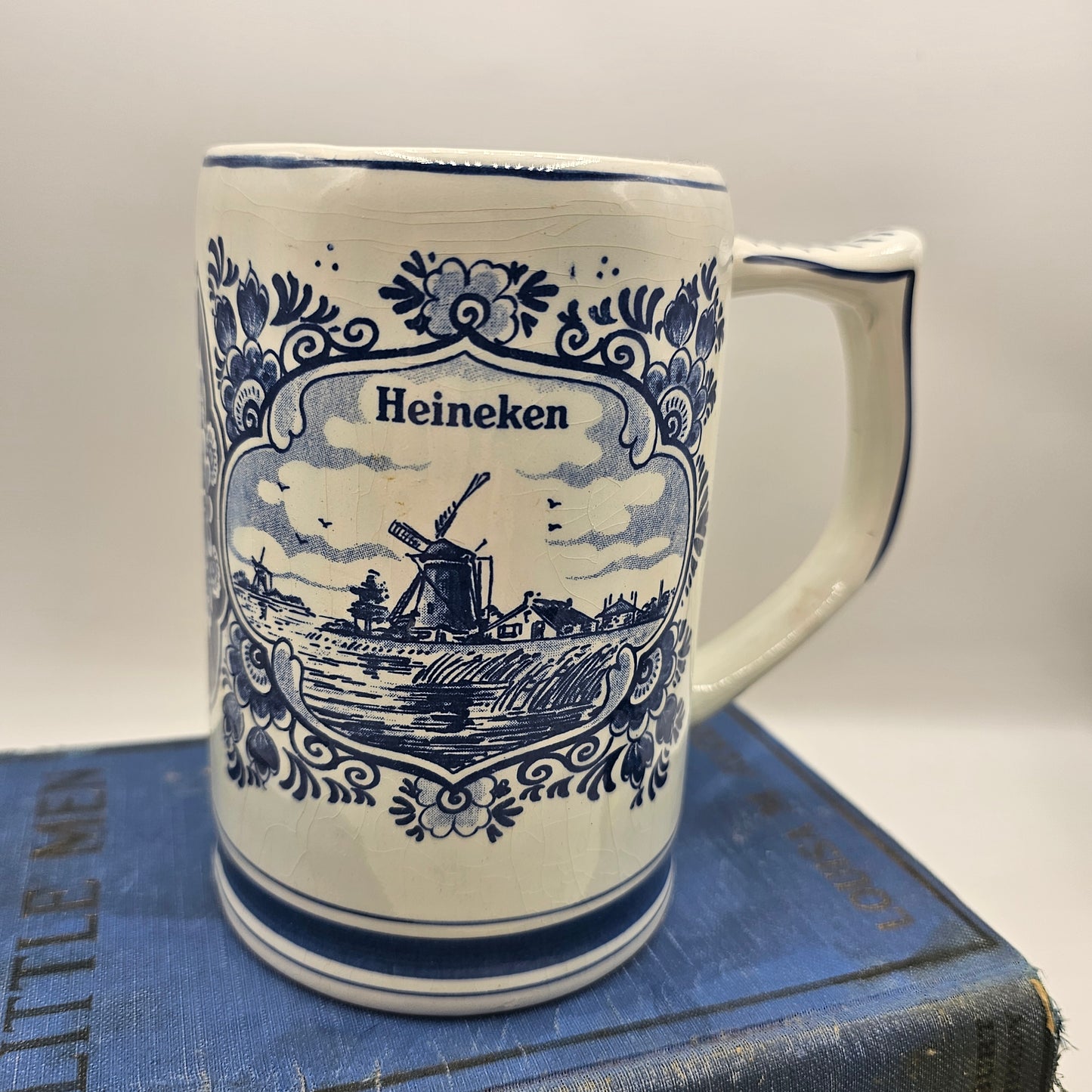 Vintage Delft Blue Holland Hand Painted Heineken Mug