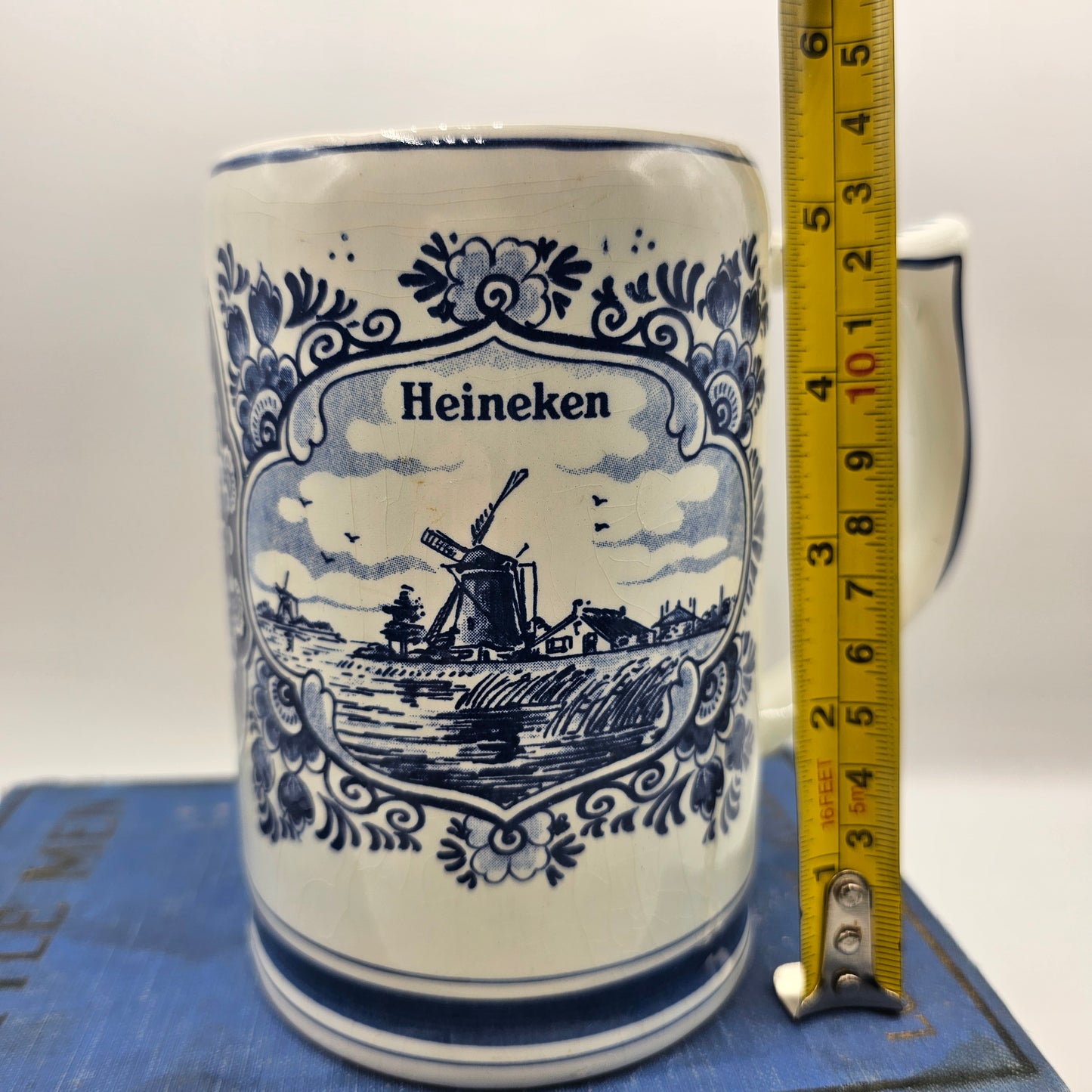 Vintage Delft Blue Holland Hand Painted Heineken Mug