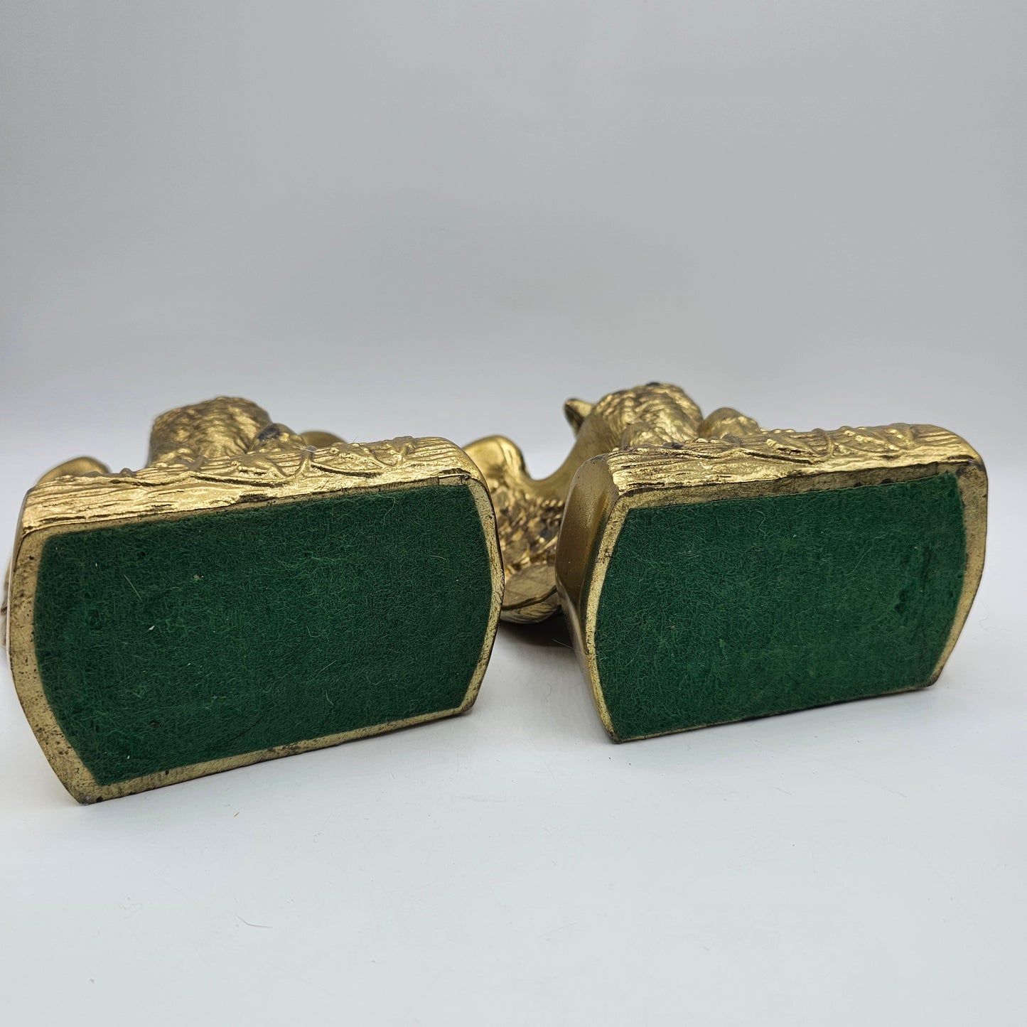 Vintage Gold Tone Brass Majestic Eagle Bookends
