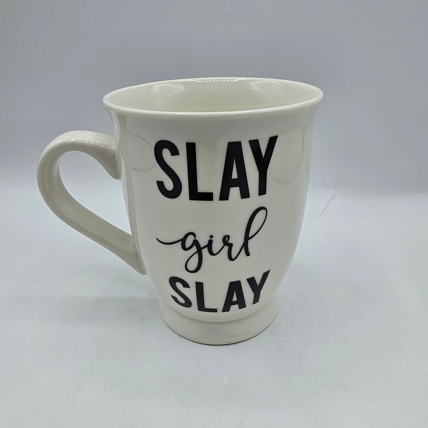Slay Girl Slay - White Ceramic Mug by Mud Pie