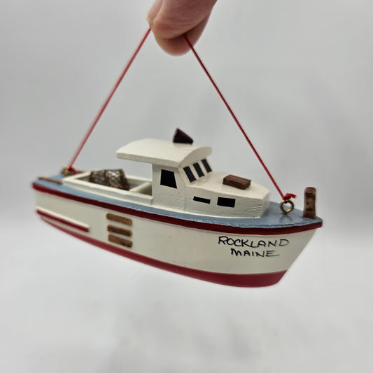 Rockland Maine Lobster Boat Ornament