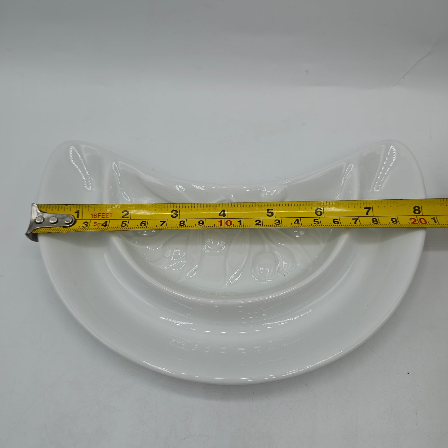 Pillivuyt of France White Porcelain Olive Dish in the Depose Pattern