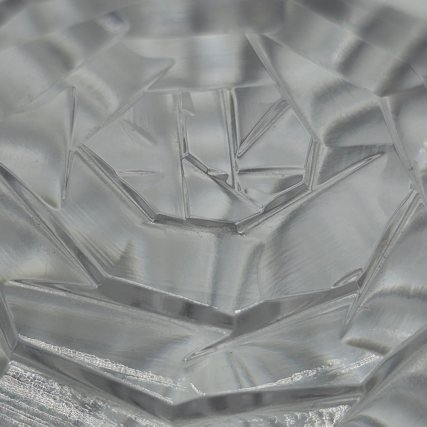 Vintage Leo Design Hand Cut Crystal Winter Rose Paperweight - Japan
