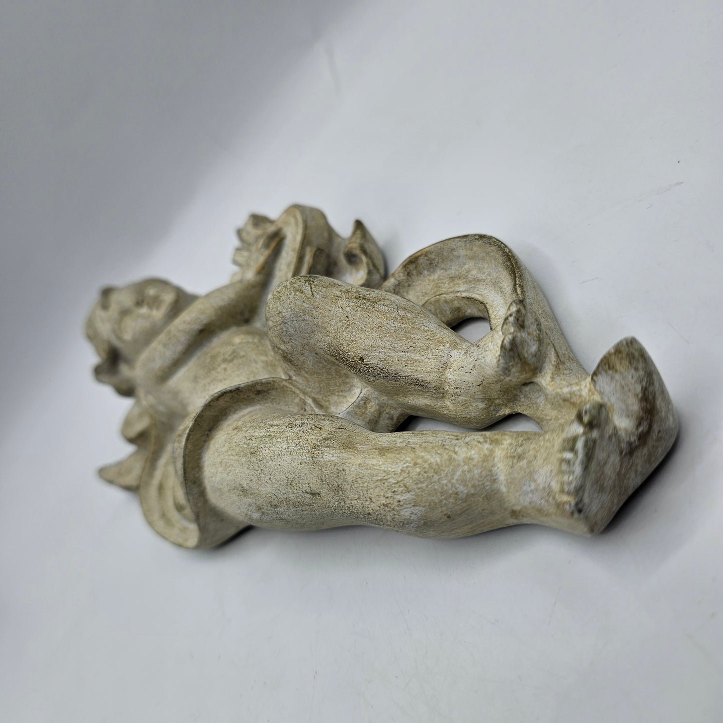 Cherub or Angel Playing Lyre  Wall Decor - Stone Look Resin