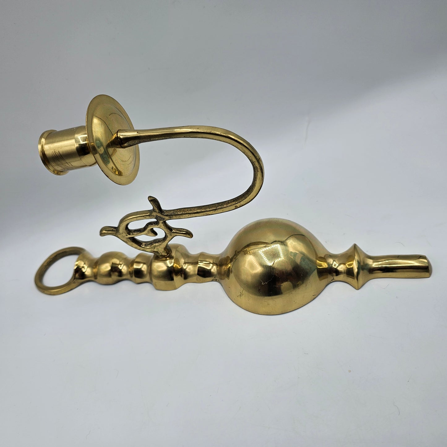 Vintage Brass Wall Sconce for Taper Candle