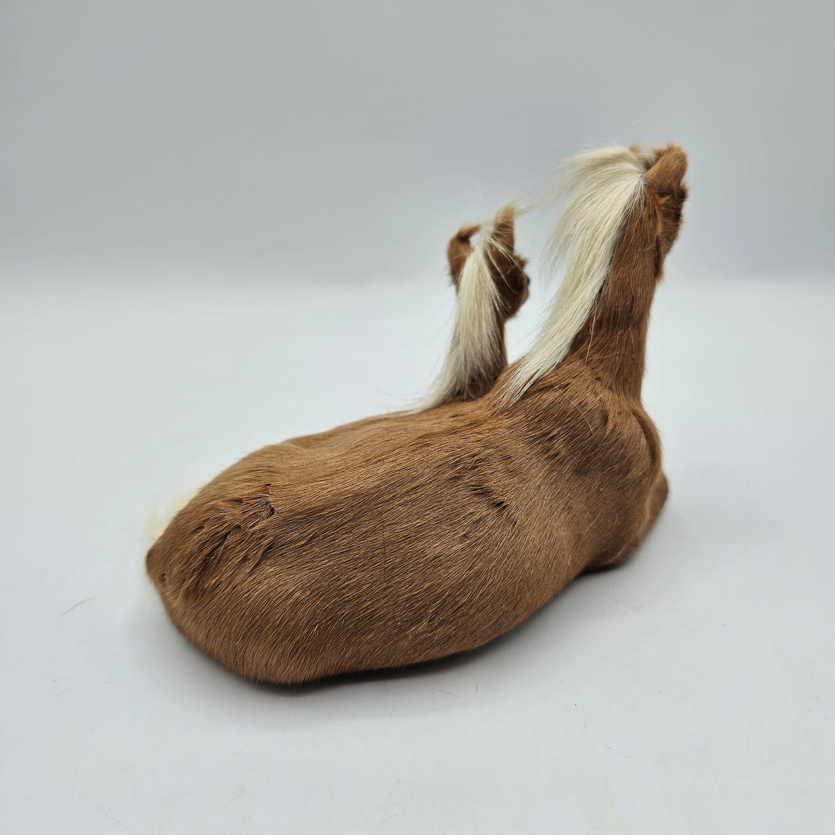 Vintage Mare and Foal Horse Figurine with Real Hair