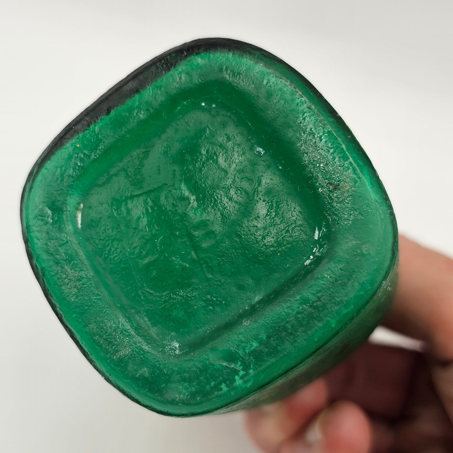 Vintage Dug Green Glass Medicine Bottle