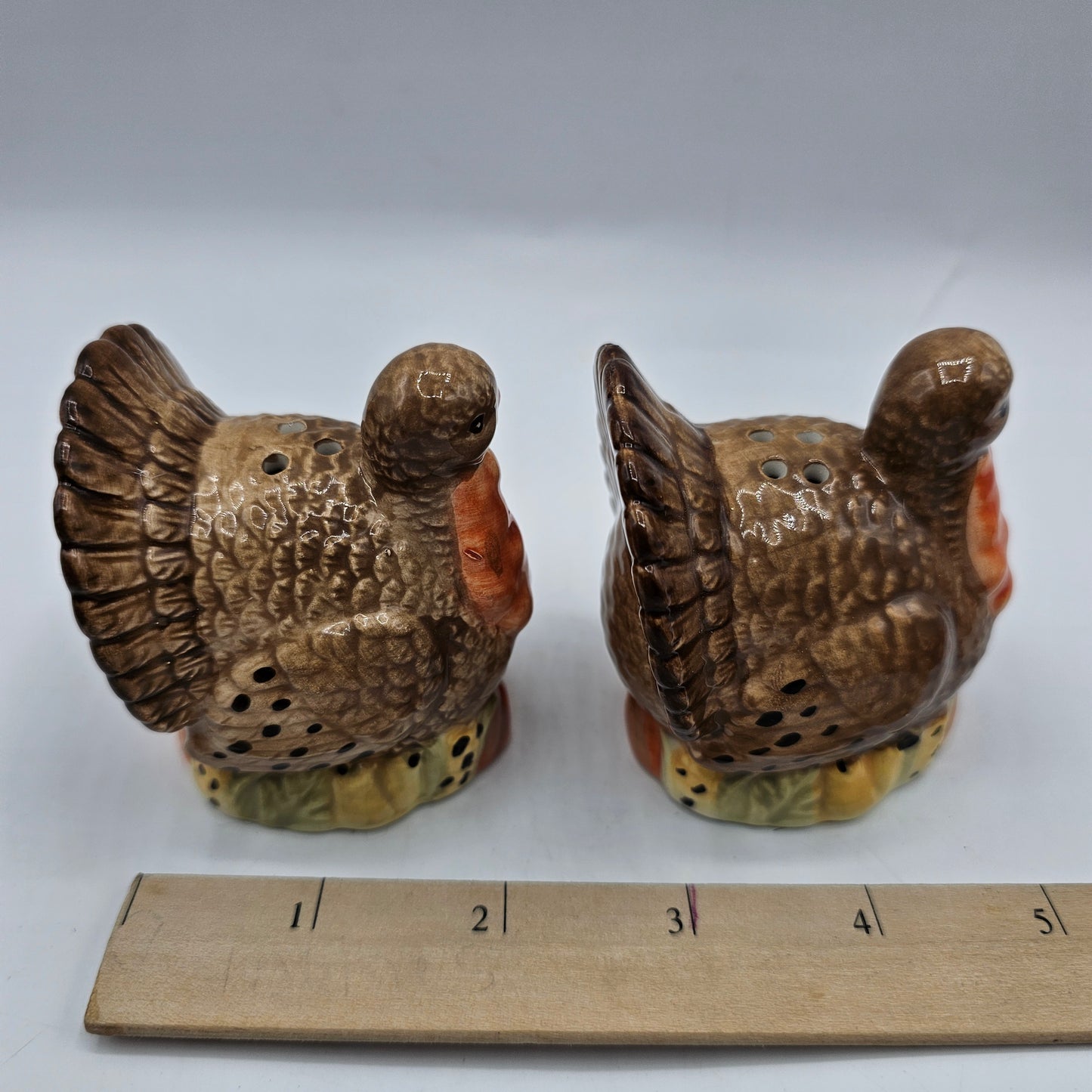 Ceramic Thanksgiving Turkey Salt and Pepper Shakers