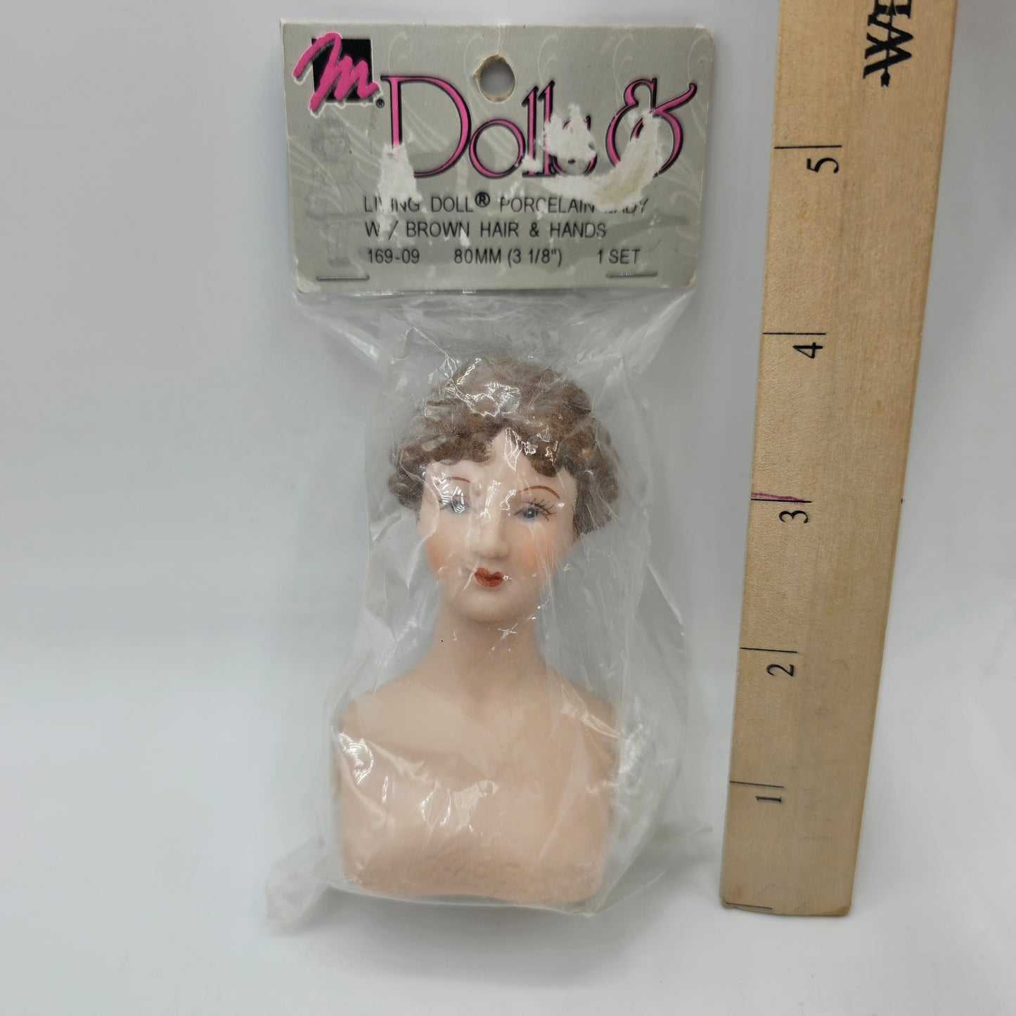 Porcelain Lady Head and Hands - Brunette