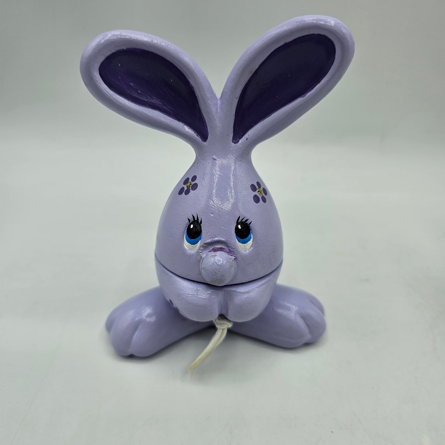 Easter Bunny Lidded Trinket Boxes and Egg Dipper