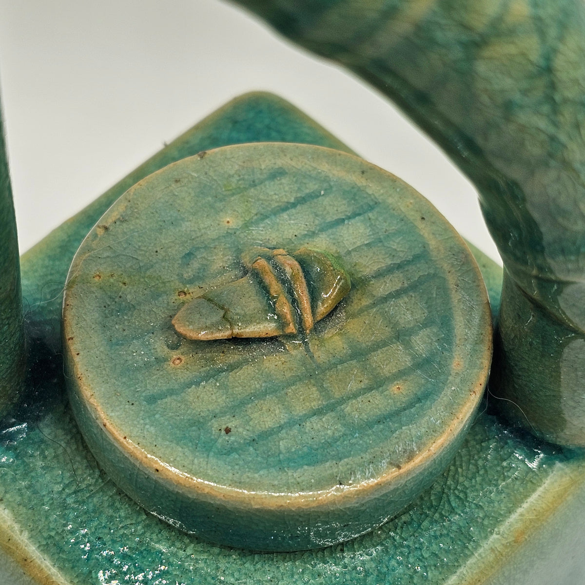 Celadon Green Decorative Asian Teapot