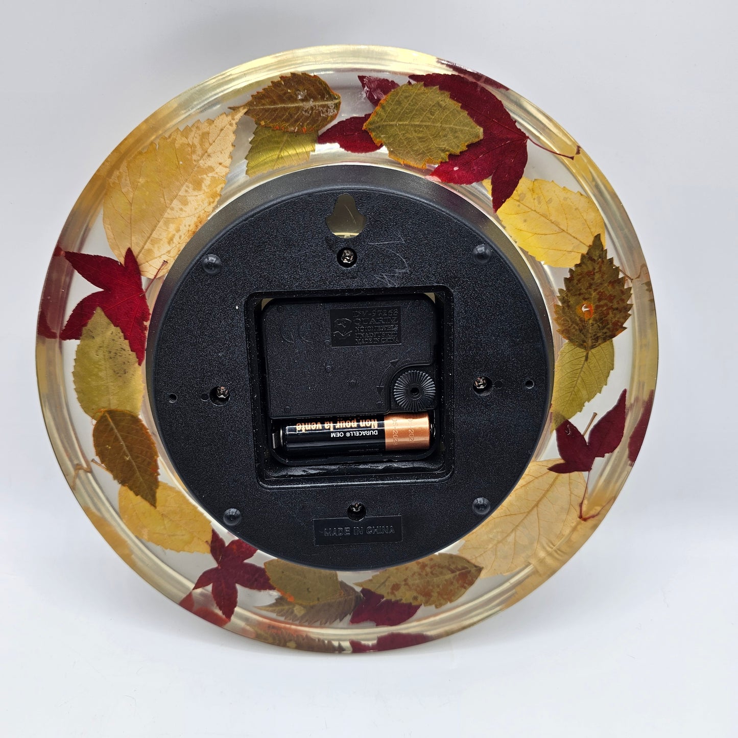 Lucite Fall Leaves Wall Clock by Pastoral Dwelling