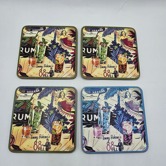 "Club Habana 88" Cork Backed Coasters by Tommy Bahama - Set of 4