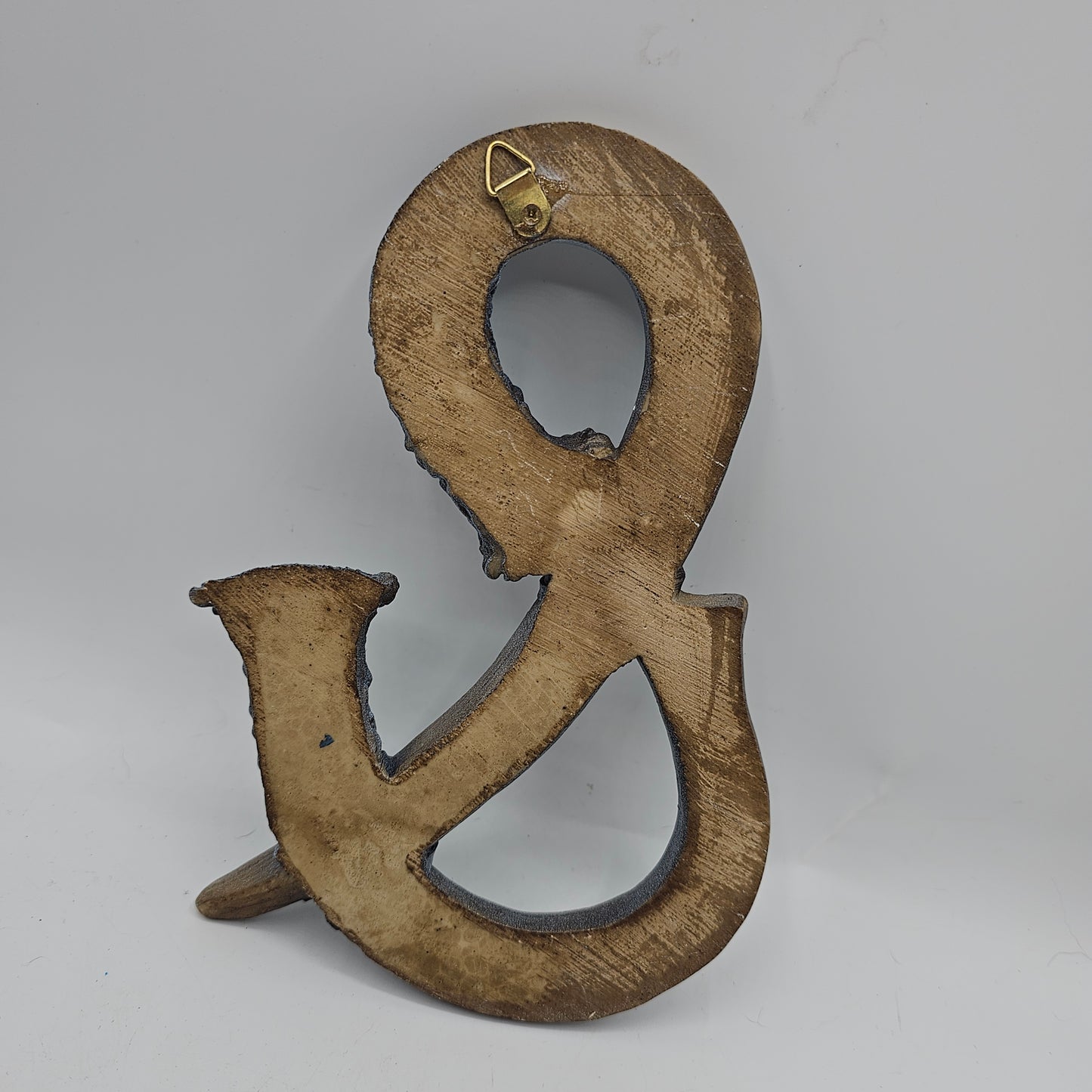Silver Resin Antler Ampersand Wall Decor with Hook for Hanging