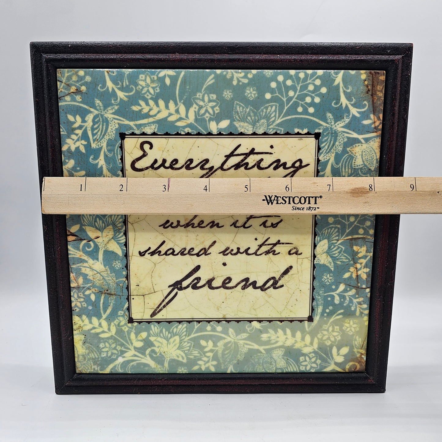 Wood Framed Friendship Tile