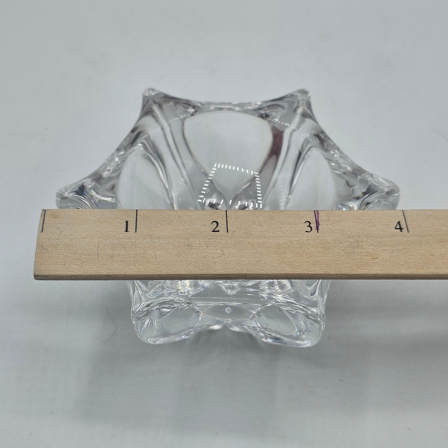 Vintage Daum of France Crystal Trinket Bowl or Candy Dish - Etched Signature