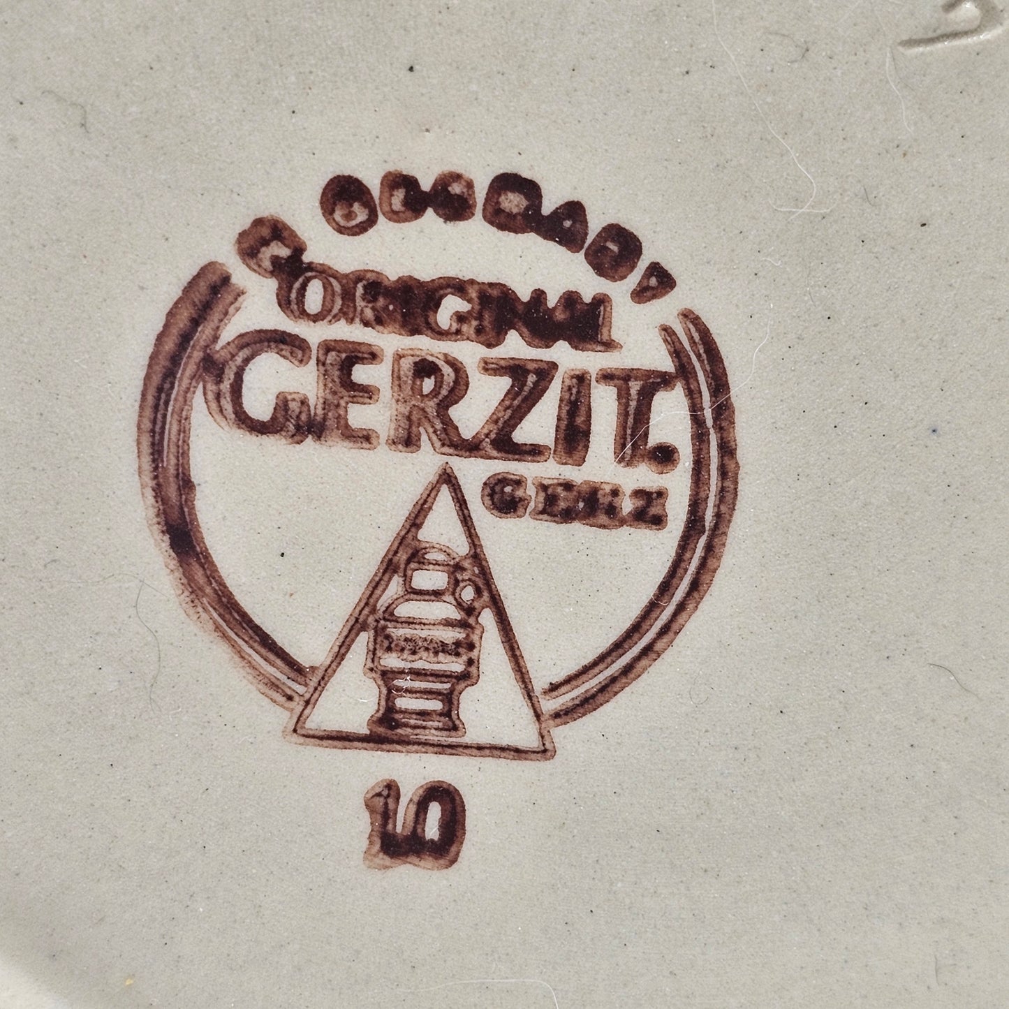 Vintage Gerz Gerzit German Rumtopf Stoneware Punch Bowl / Planter with Relief Rhine Castles