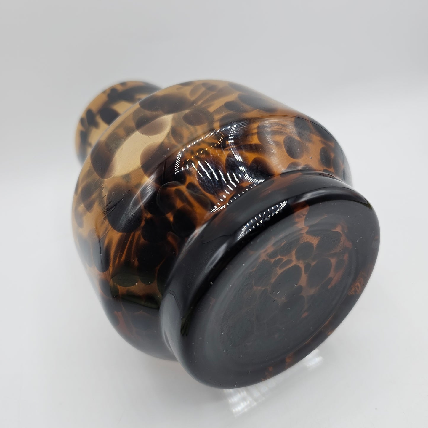 Swedish Glass Vase with Tortoiseshell Pattern
