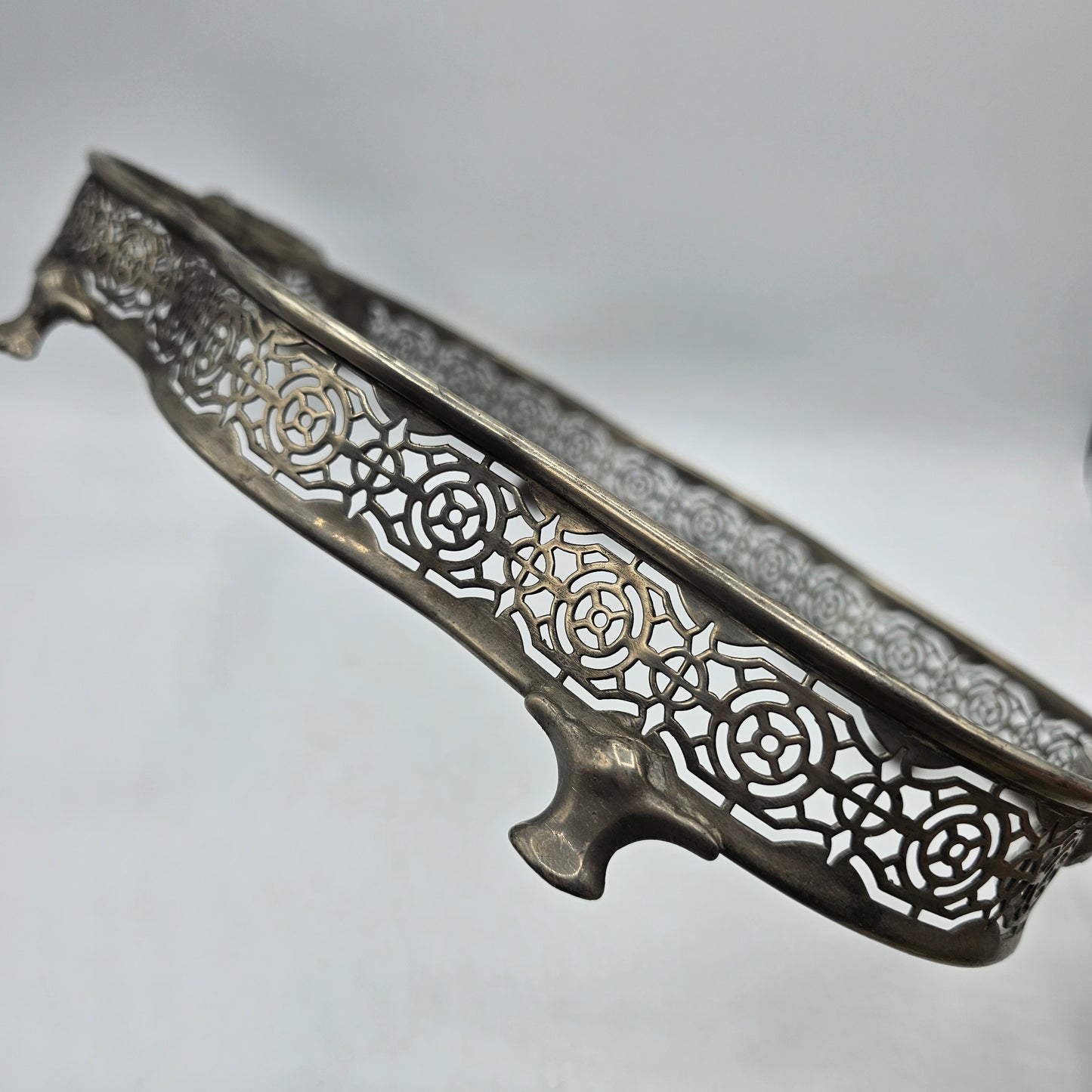 Vintage Silver Plated Footed Casserole Holder
