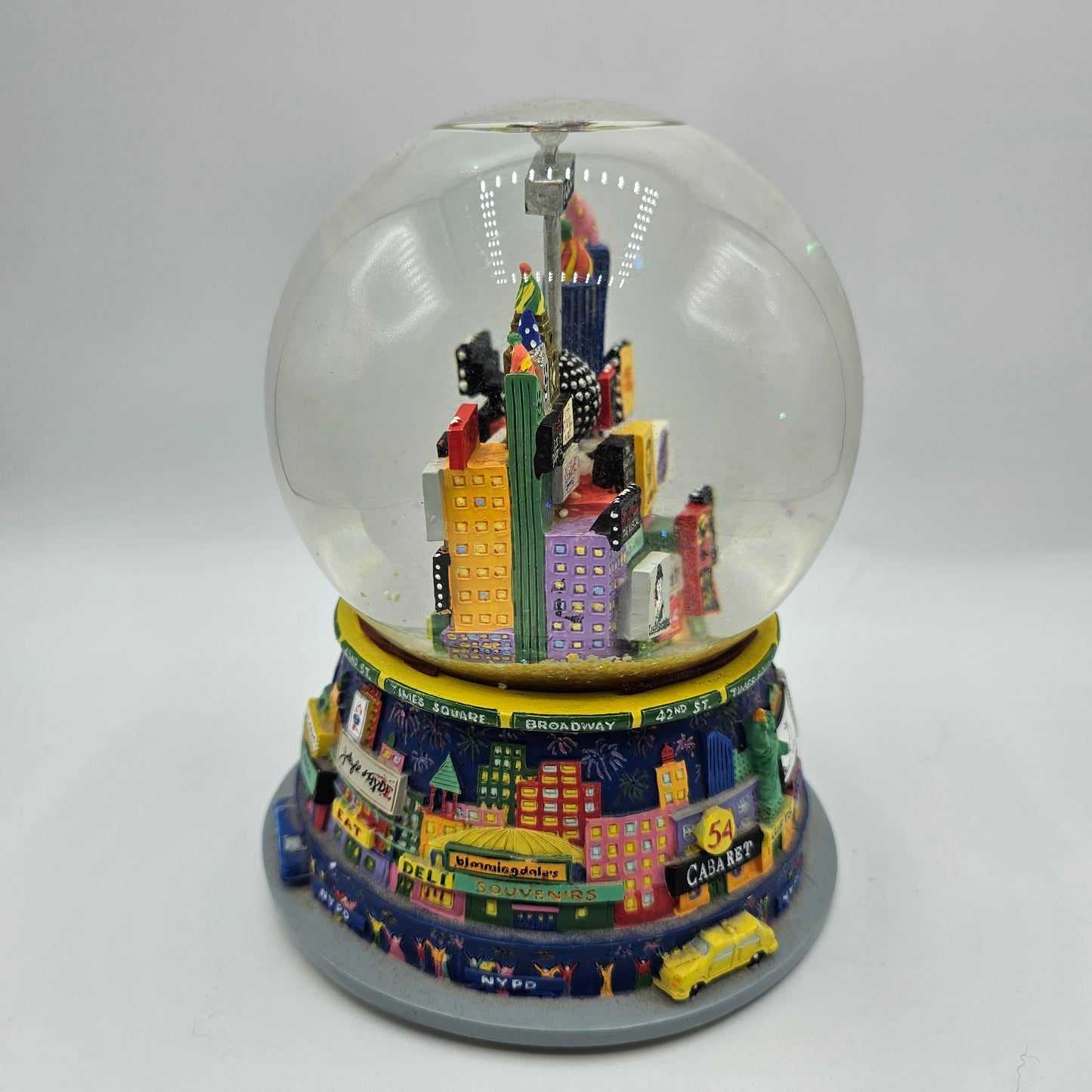 Vintage Broadway Musical  Times Square 2000 New York City Skyline Musical Snow Globe