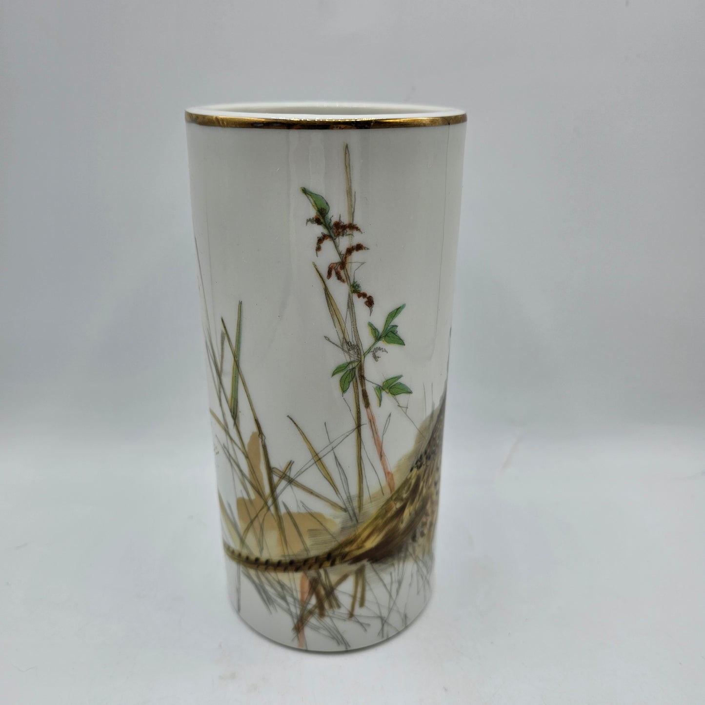 Woodland Haven Vase with Pheasant by Enesco 1976